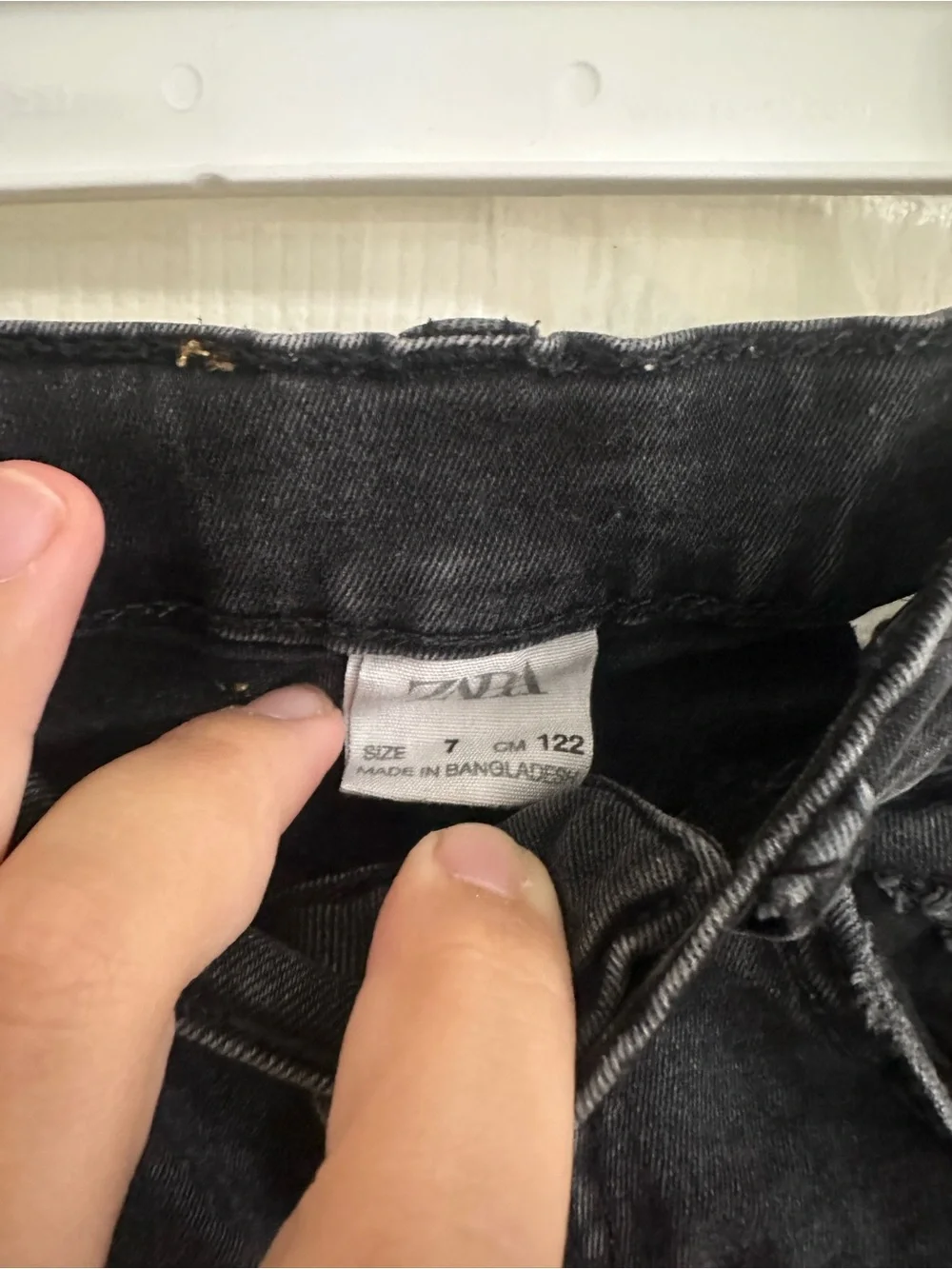 Zara Boys Size 7 Black Denim Shorts